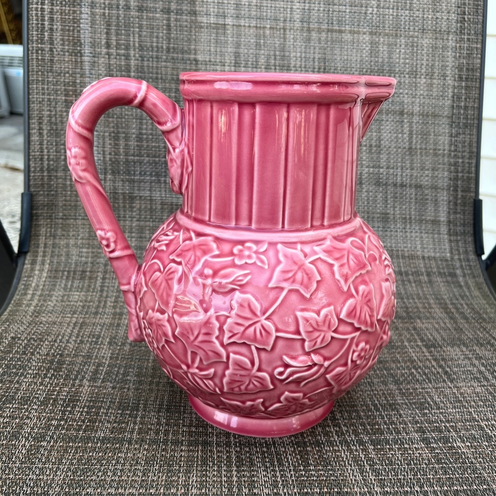 Summer Terrace Lenox Pink Pitcher, 8" Tall x 7 1/2" Widest including Handle